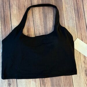 Athleta NWT Black Halter Crop Size D-DD